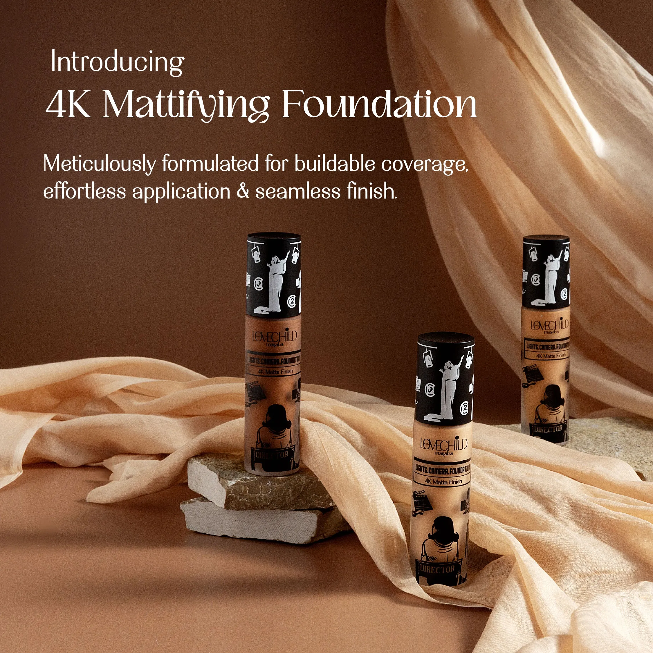 Tan Affair- Lights Camera Foundation  4K Matte Finish